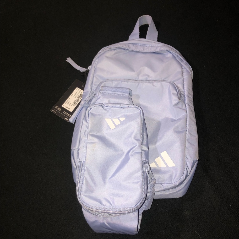 adidas Light blue backpack one shoulder Front Pouch 3 fer